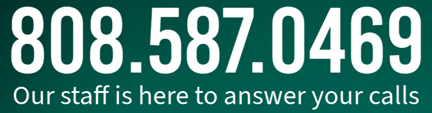 call 808-587-0469 to speak with someone